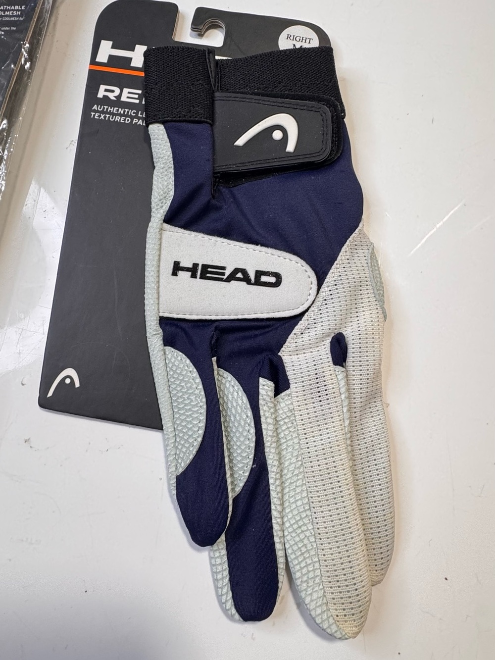 NWT HEAD Renegade Racquetball Gloves Lot of 2 Medium Right Hand Gray Leather